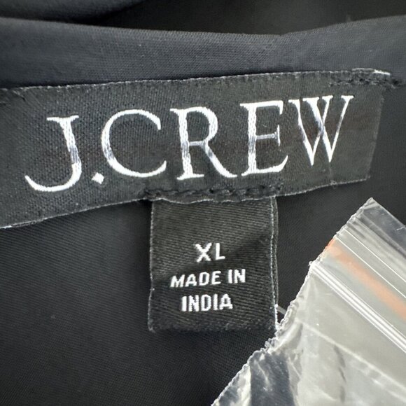 J.Crew Women's XL Denni Layering Satin Shell Top Black NWT - Picture 6 of 10